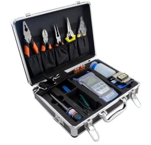 Quality Portable FTTH Aluminum Fiber Optic Tools Box multiple set kits for sale