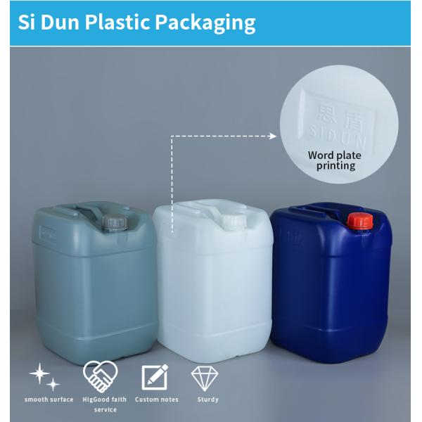 Rectangular 25 Liter Screw Top Plastic Drum 1.35KG ISO9001