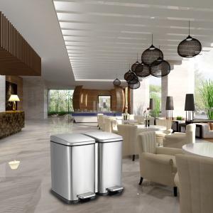 Fingerprint Proof 20L Dual Compartment Trash Can