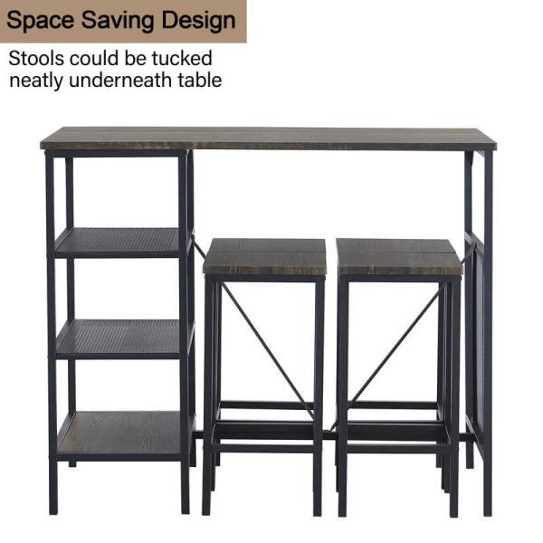 Quality Tomile 5 Piece Bar Height Dining Set With 4 Backless Bar Stools for sale