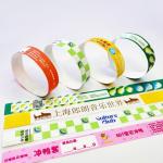 Waterproof and Bar Coding Tyvek Paper Event Wristbands Easy Identification for