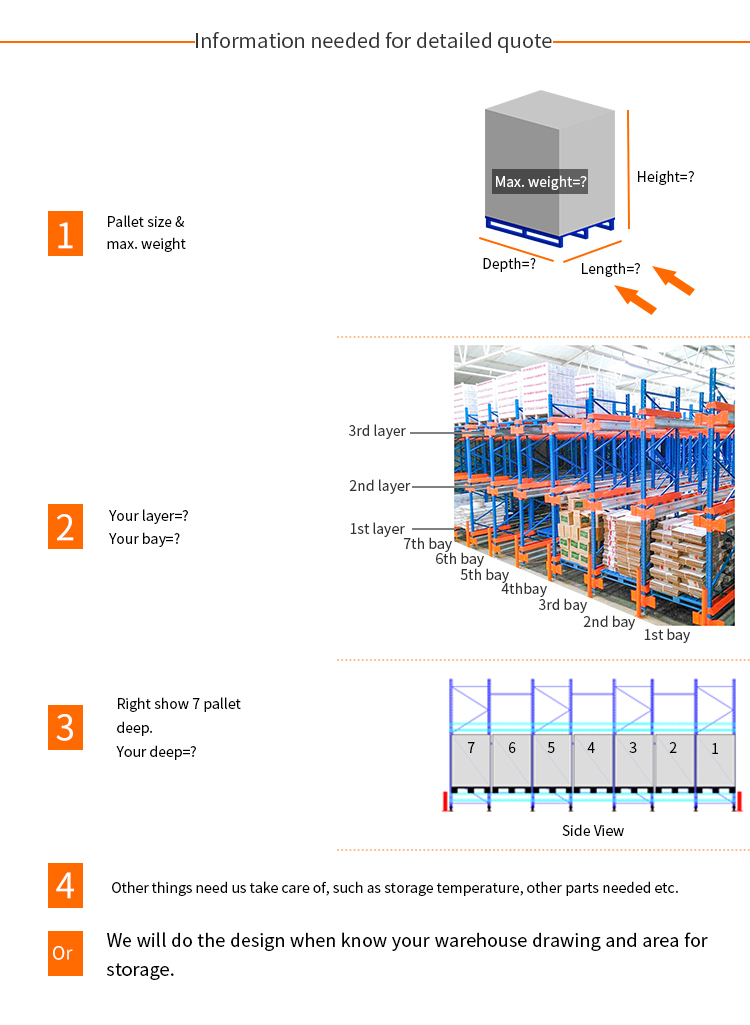 Customizable High Density Radio Shuttle Storage Pallet Racking for 2000-12000mm Height