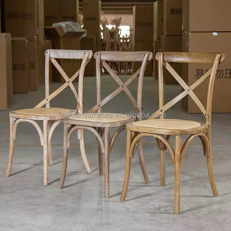 Stackable Wood Chair with 100KG Weight Limit Modern Furniture Restaurant Natual Stacked Rattan Dining Chairs