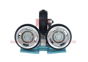 10 / 16mm Rail Width Semi Elastic Roller Guide Shoes For Elevator Parts