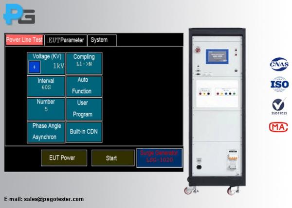1.2/50μs Surge Generator EMC Test Equipment 10KV Open Circuit Output Voltage 20A