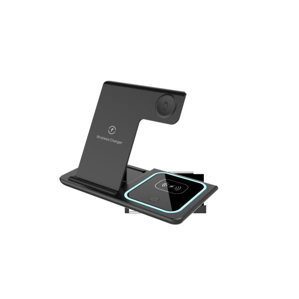 3 In 1 Can Foldable Fast Wireless Charger Customized Logo For Phone Earphone IWatch