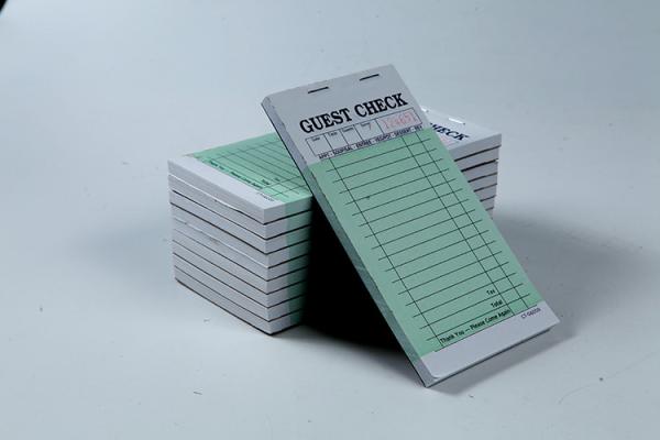 Quality Green color Two parts guest check docket books CT-G6000 with two carbon papers fast selling for US market for sale