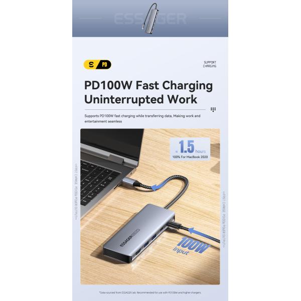 USB C Docking StationSSD USB Hub For Laptop 18cm Cable