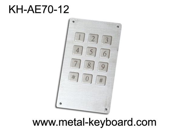 Quality Industrial Ruggedized Keyboard , Metal Kiosk Keyboard with 7 Pin Connector , 4 x 3 keypad for sale