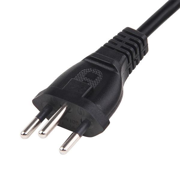 NBR 14136 Brazil Power Cord 10A 250V 3 Pin Plug C13 Cable 1.2m 1.5m