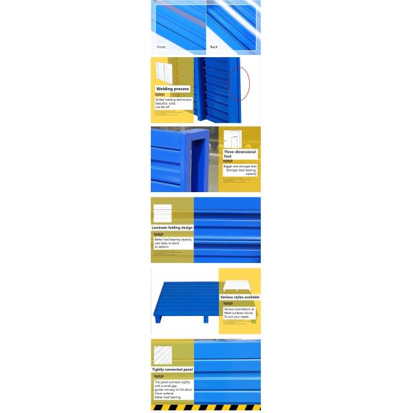 QF-Pallet Single/Double Faced 4 Way Entry Load Capacity Warehouse Metal Steel Pallets