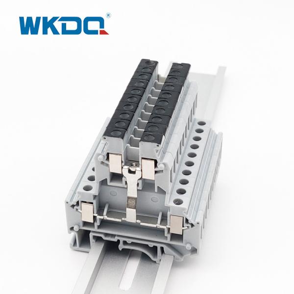 2 Level Din Rail Screw Wiring Terminal Blocks With Equipotential Bonder