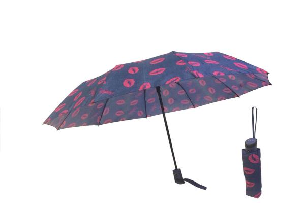 Quality Only Auto Open Small Folding Umbrella , Automatic Folding Umbrella Rain Proof for sale
