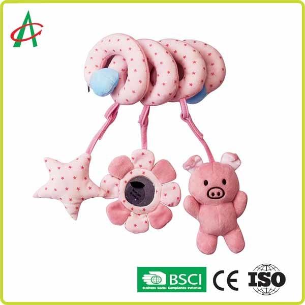 Quality Newborn 20cm Spiral Pram Toy With Rattle And BB Squeaky for sale