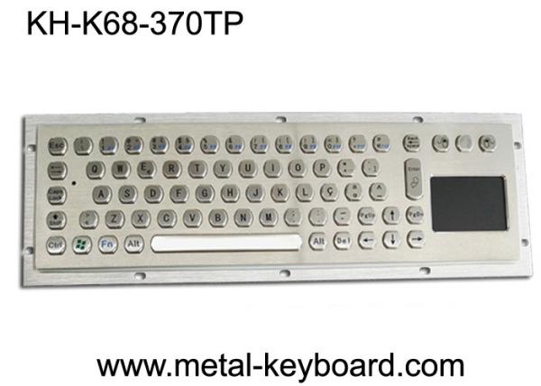 Quality Water Proof Industrial Computer Keyboard / Metal SS Panel Mount Keyboard with Touchpad for sale