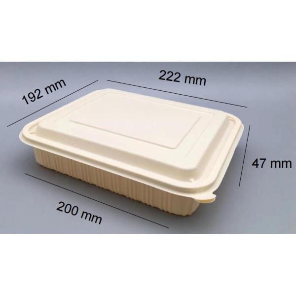 4 Compartment Disposable Container Rectangular Take Away Box 1250ML 1100ML