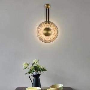 China Modern Minimalist Clock Shape Wall Lamp Glass Bedroom Bedside design wall light (WH-OR-145) on sale