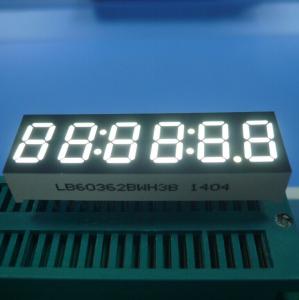 Buy cheap 6 Digit 7 Segment LED Display , Ultra Bright White LED Clock Diplay 0.36 Inch product