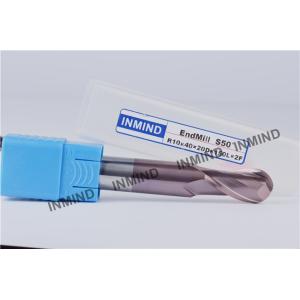 HRC50 Extra Long 2 Flut Ball Nose End Mill with AlTiN Coating Surface