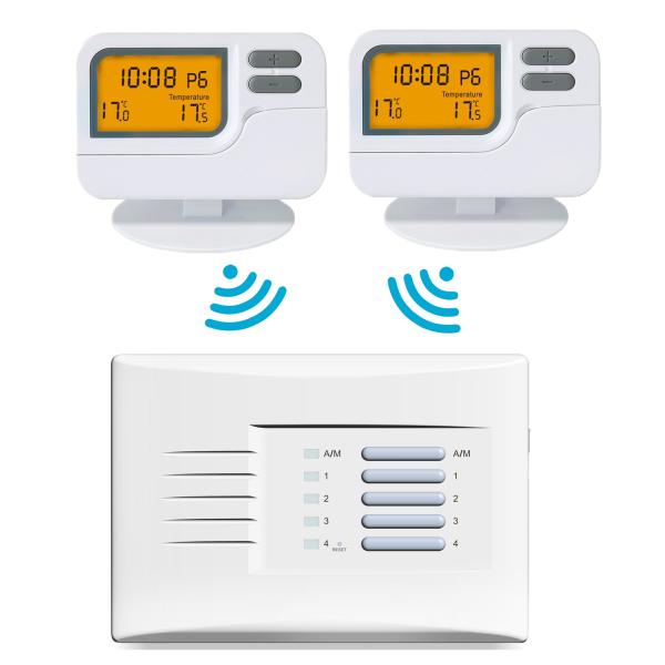 Quality CE Wireless Room Thermostat Weekly Programmable Multi Zone Thermostat Pack for sale