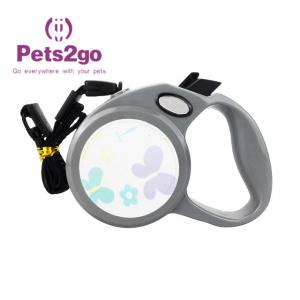 China Chrome Plated 237g 3m Retractable Cord Dog Leash on sale