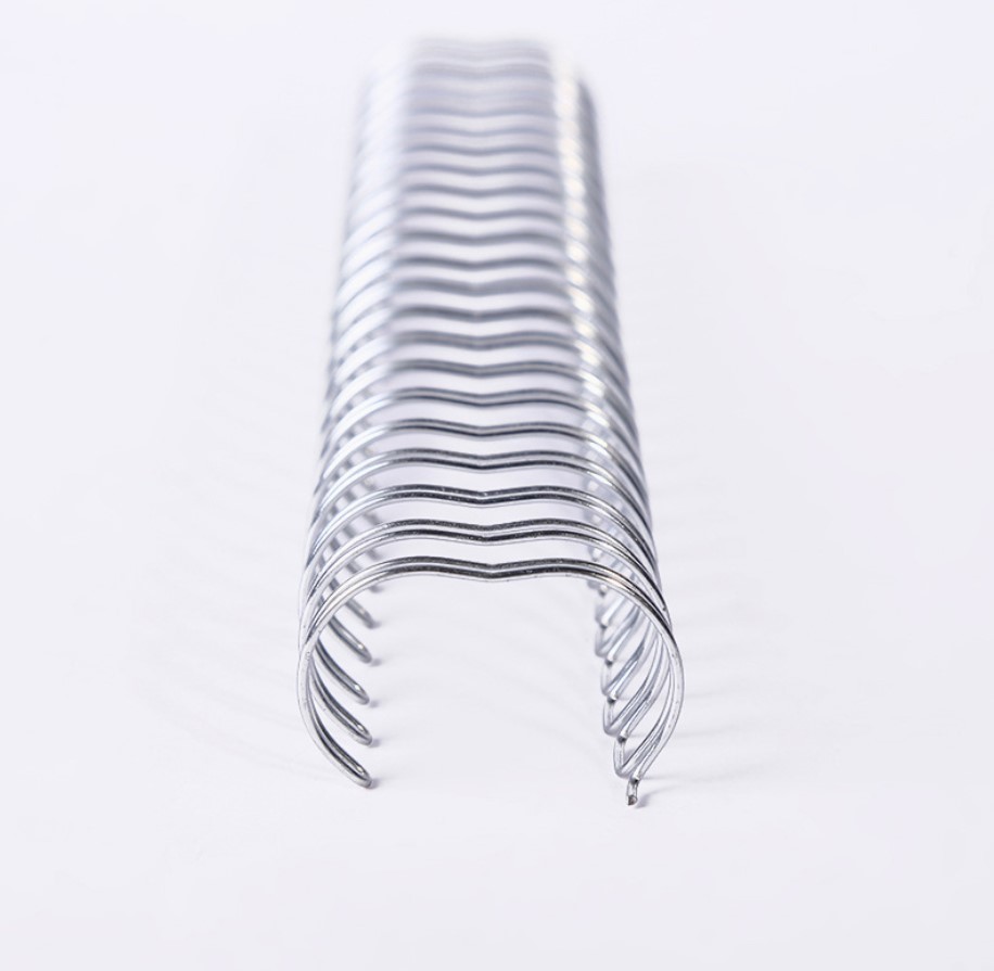 Silver 1/4 Inch Double Loop Binding Wire Materials Document Use