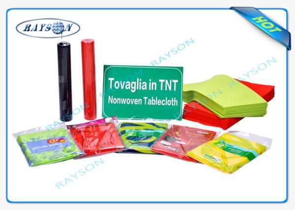 Quality Eco - friendly Red Green Non Woven Cloth One Time Use for Dining Tables for sale