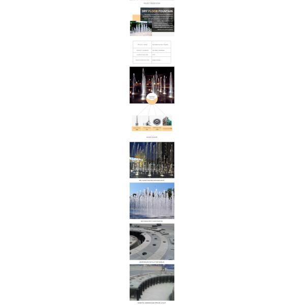 Rectangular Funny Floor Water Fountain In Ground For Garden Square Park