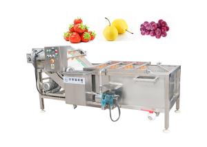 China SUS304 Bubble Washing Machine Vegetable And Fruit 500kg/H Food Cleaning Machine on sale