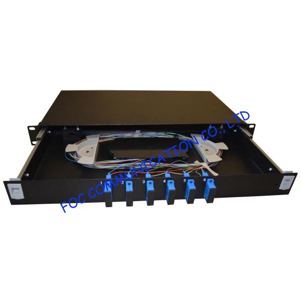 Light Weight Fiber Optic Patch Panel , 19” Rack Mount Patch Panel