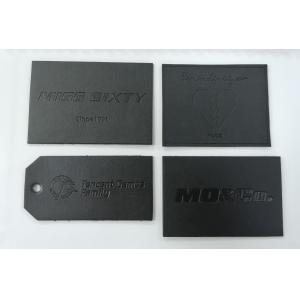 Embossed Logo Suede Microfiber PU Leather Label Washable Eco Friendly