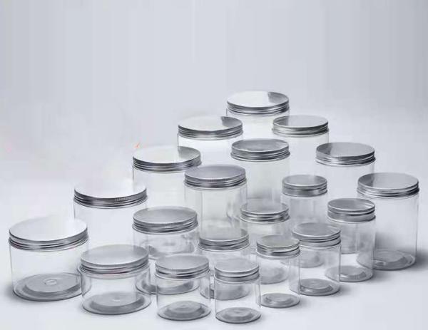 Quality 68mm Pet Plastic Storage Jars Peanut Butter 1000pcs Round Plastic Canisters for sale