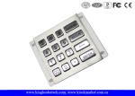 Metal Industrial Numeric Keypad , 16 Keys Rugged Vandal Proof Keyboard