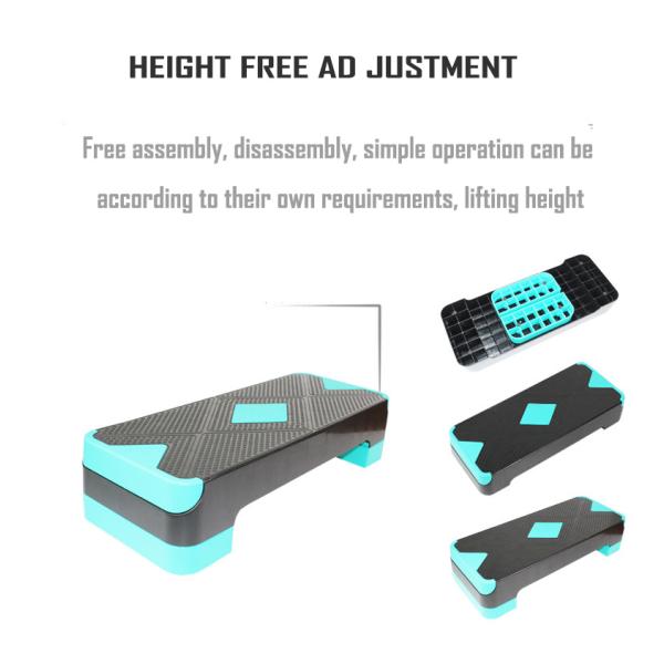 60mm Adjustable Aerobic Step Board 2 Levels Freestyle Aerobic Platform Green
