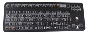 Buy cheap 108 Keys Compact Format Industrial Membrane Keyboard IP66 With Integrated Trackball product