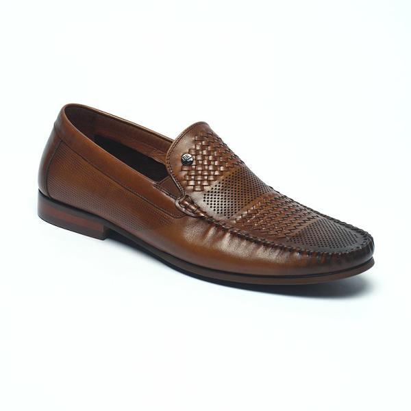 Quality Brown Anti Odor Breathable Mens Leather Moccasins for sale