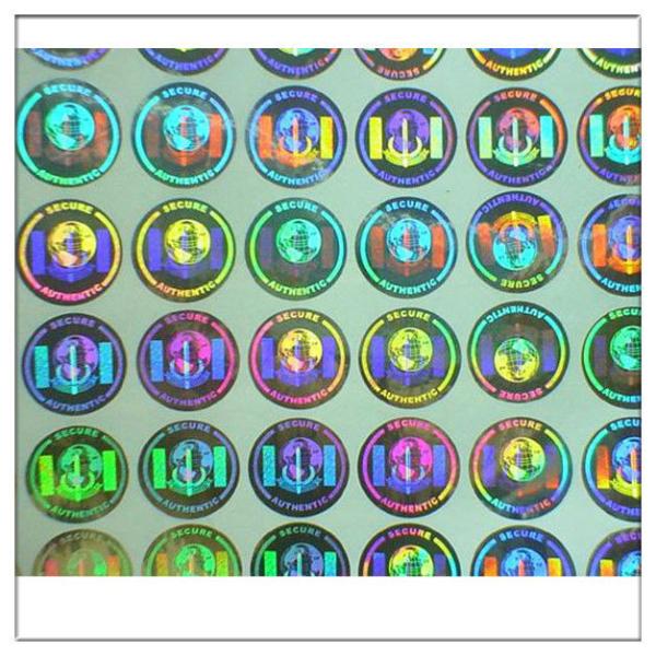 Custom printed round hologram sticker label, anti tamper security waterproof custom hologram label