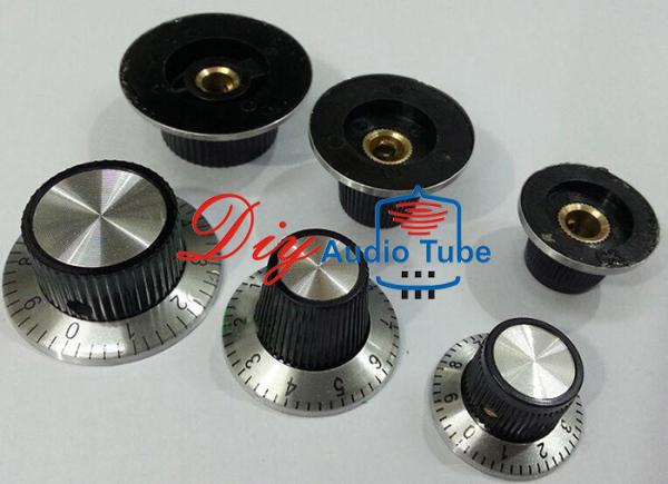 Quality Fine Tuning Guitar Potentiometer Knobs , Guitar Speed Knobs Numeric Scale Knurled Control for sale