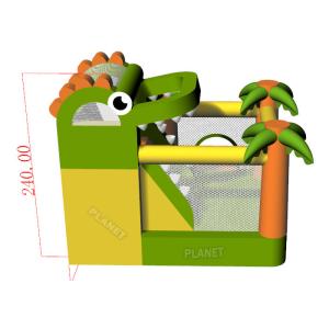 Backyard 210D Inflatable Shark Bouncy Castle Water Slide With Pool