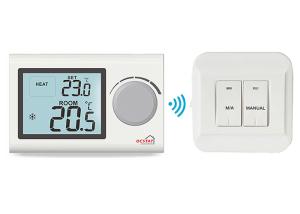 Water Heating System Wireless Digital Room Thermostat , Rf Boiler Heat Thermostat