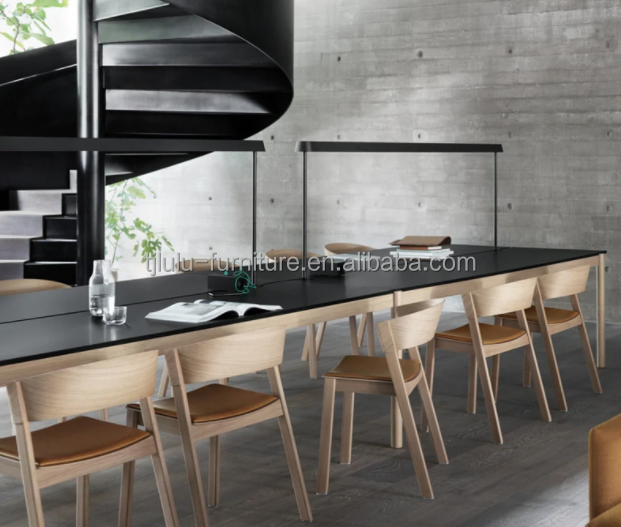OEM Service Accepted Modern Nordic Dining Room Antique Curved Solid Wood Stackable Chair Fully Assembled with and OEM