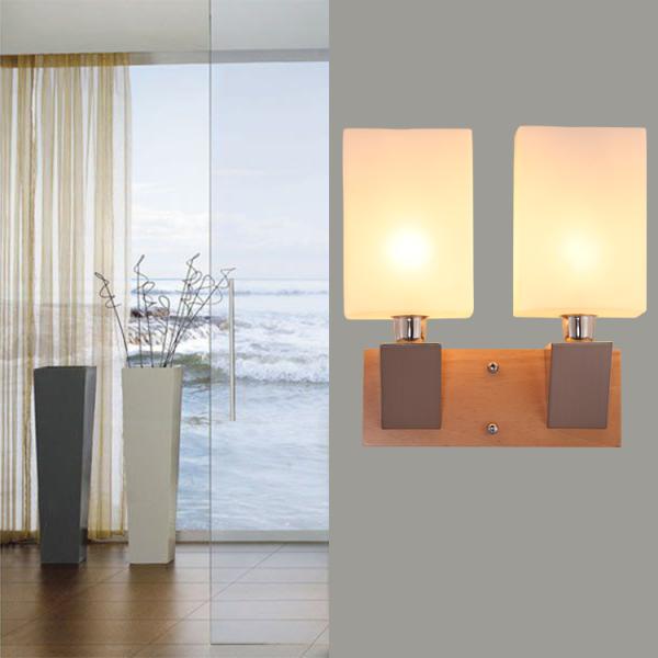 100-240v Country style wood lighting fixture natural wood wall lamp E14 40w socket