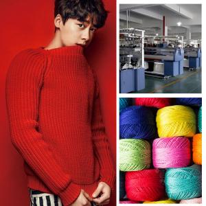 Buy cheap Striped Flat Knit OEM ODM Mens Warm Sweaters Customized Cotton Pullover product