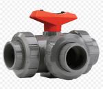 +GF+ 343T Type PVC-U/EPDM RP Threaded 3-Way Ball Valve RP1/2" DN15 – Industrial