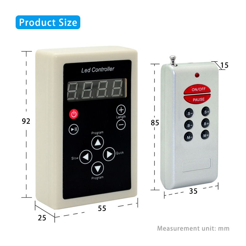 DC 12V Pixel Magic Color LED Controller With 133 Mode Control