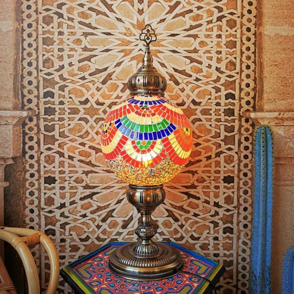 Quality Mosaic Table Lamp Mediterranean Turkish Style Bedroom Study bulb table lamp(WH-VTB-17) for sale