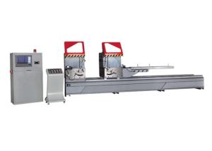 CNC uPVC Profile Cutting Machine / Aluminum Window Door Double Head Mitre Saw