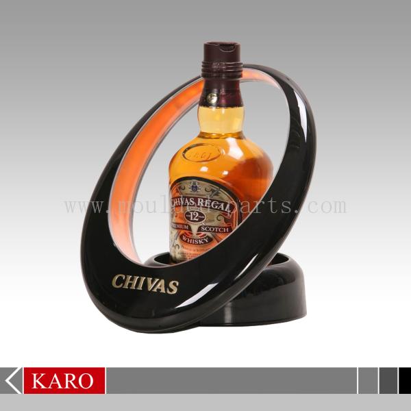 Quality Clear Acrylic Single Wine Bottle Display Rack for sale