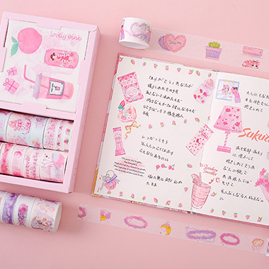 Multi Colored Stationery Set Custom Printing Washi Tape For Craft Supplies