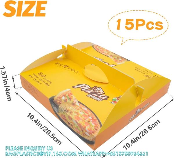 Pizza Boxes With Handle, Takeout Containers Mini Pizza Boxes Take Away Pizza